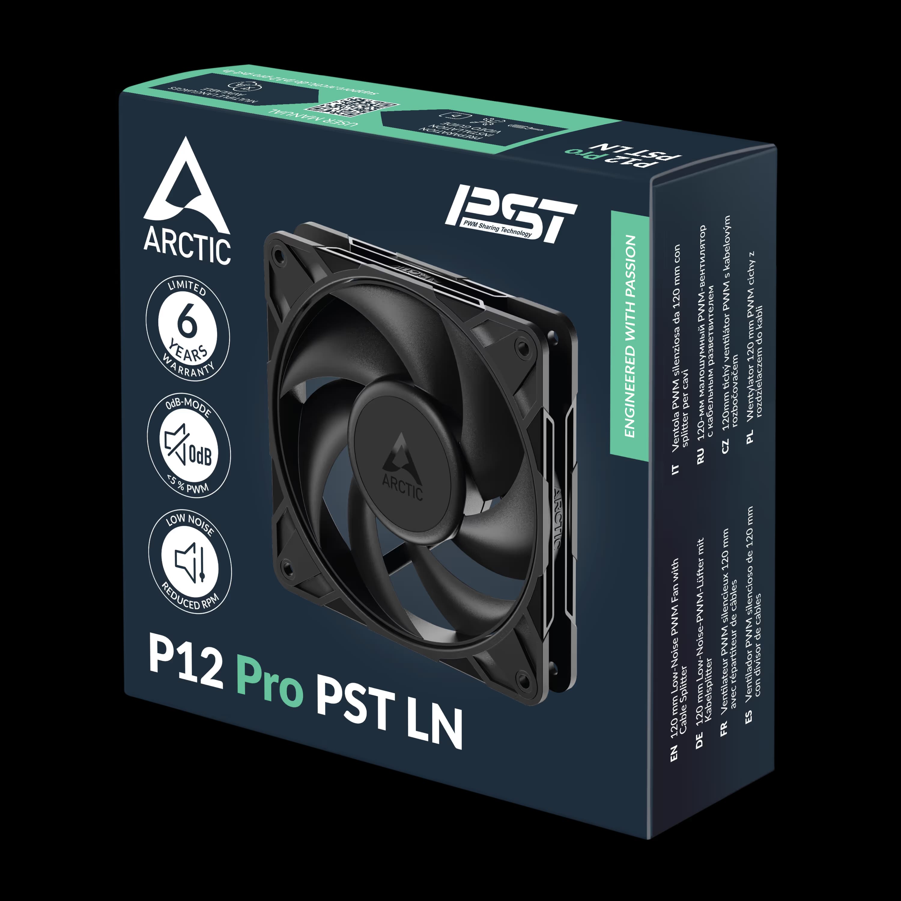 Arctic P12 Pro LN 120 Black Pack of 5 image