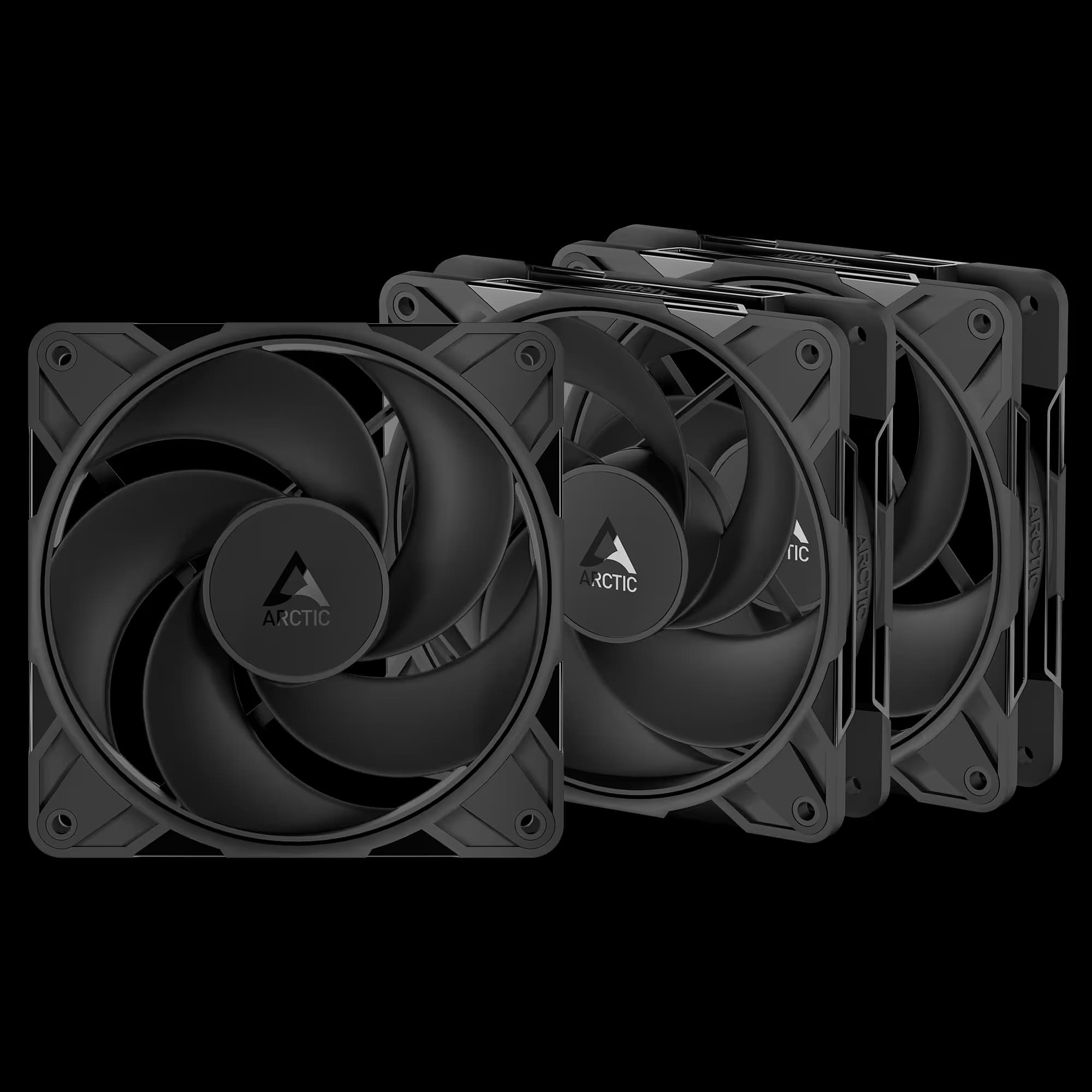 Arctic P12 Pro 120 Black Reverse Blade Pack of 3 main image