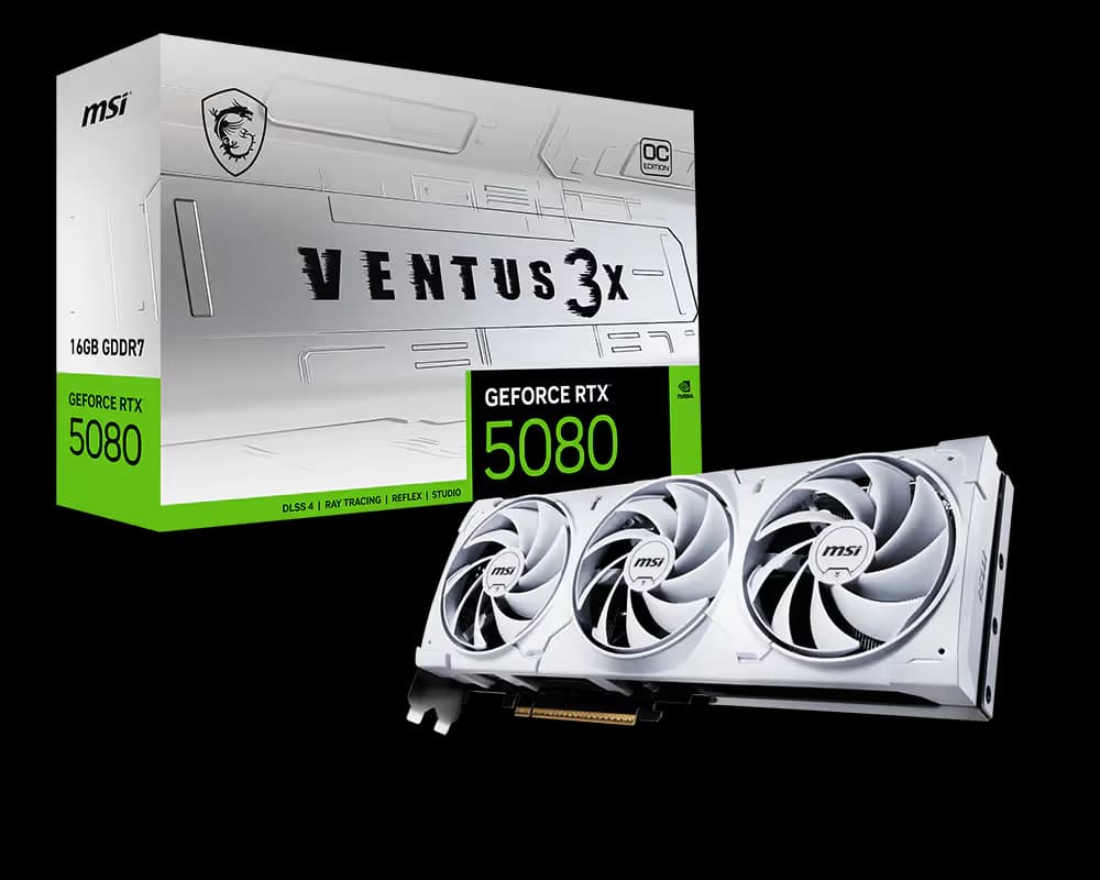 MSI GeForce RTX 5080 16G VENTUS 3X WHITE image