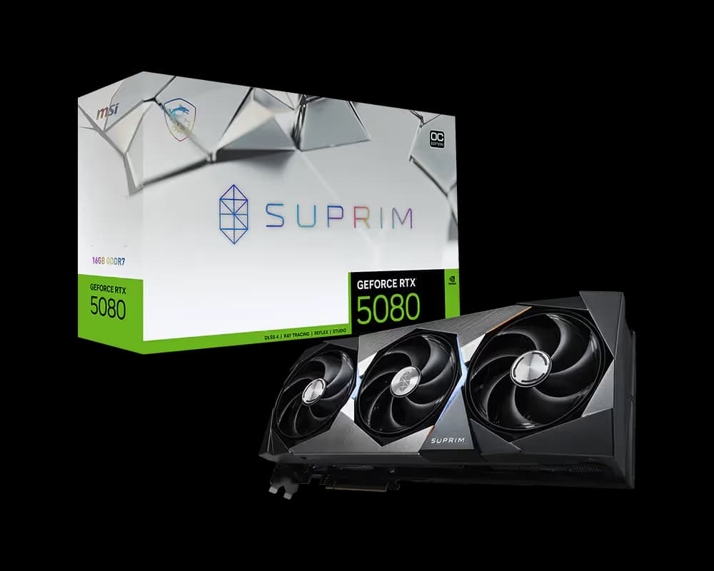 MSI GeForce RTX 5080 16G SUPRIM OC GDDR7 main image