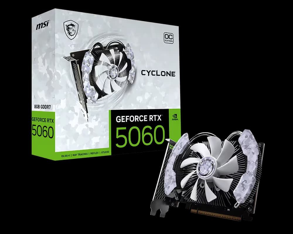 MSI GeForce RTX 5060 8G CYCLONE OC main image