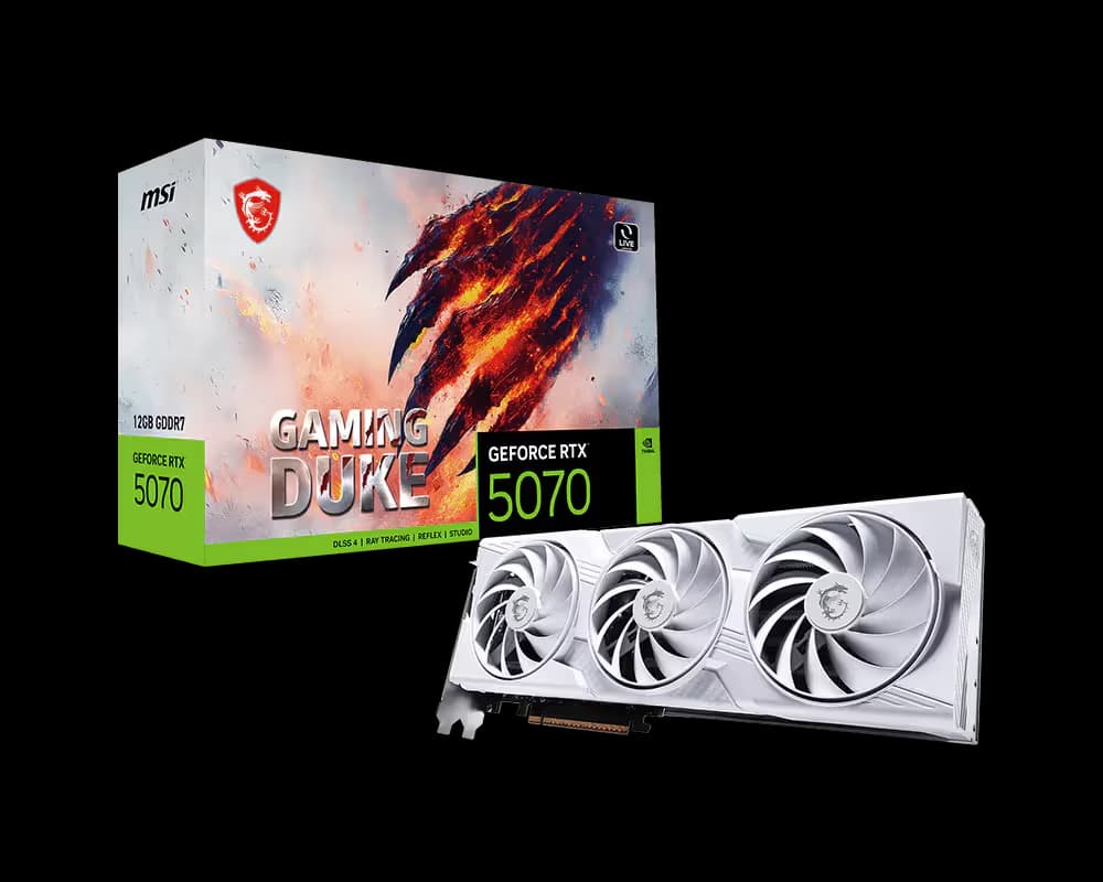 MSI GeForce RTX 5070 12G GAMING DUKE 3X WHITE image
