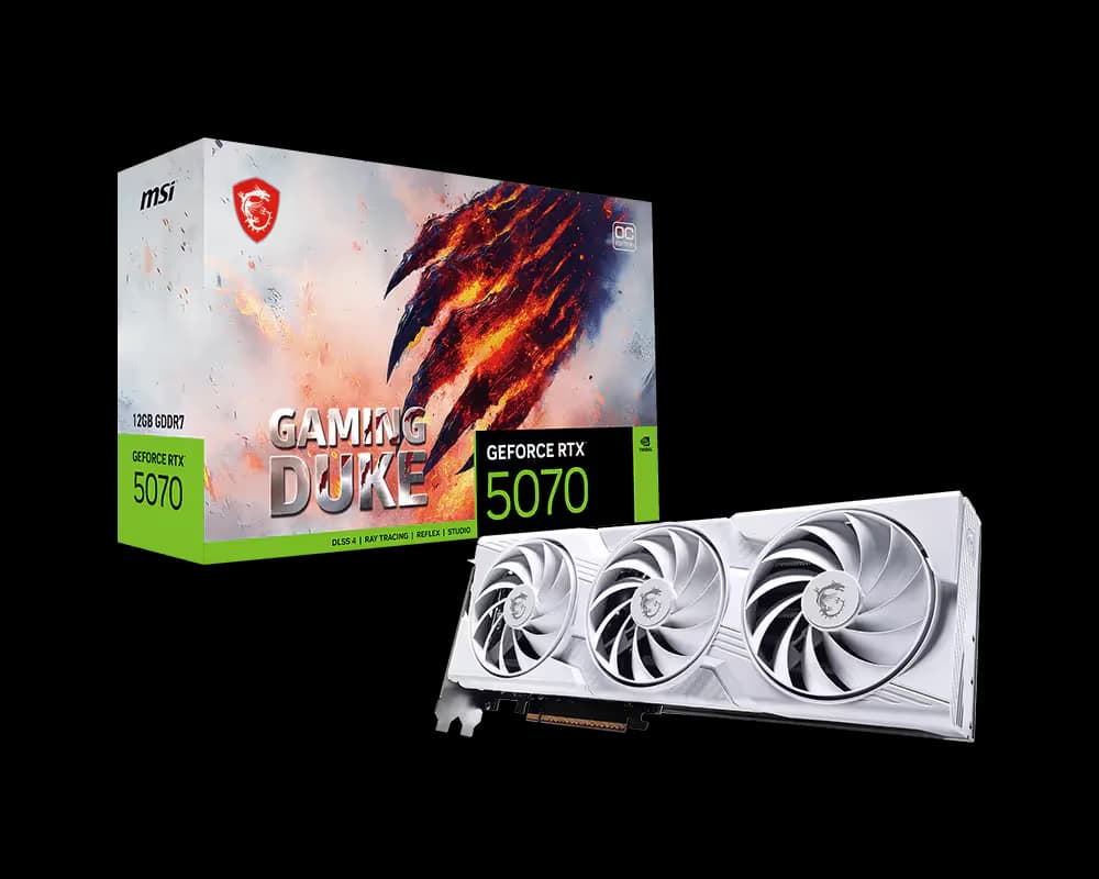 MSI GeForce RTX 5070 12G GAMING DUKE 3X OC WHITE main image