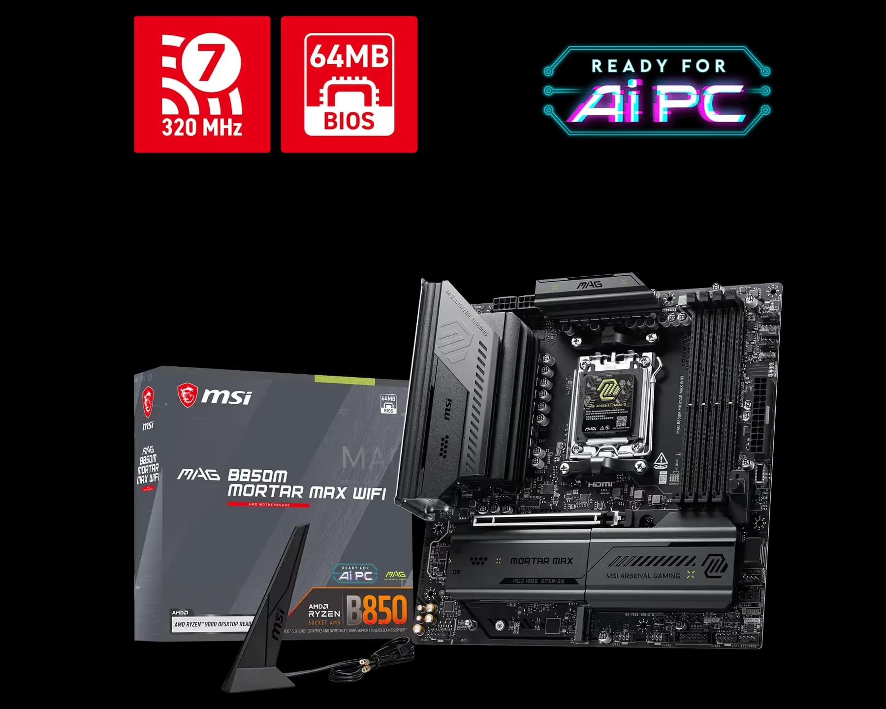 MSI MAG B850M MORTAR MAX WIFI main image