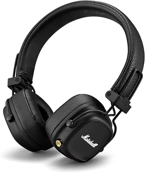 Marshall Major IV Wireless On-Ear Bluetooth Headphones - Black image