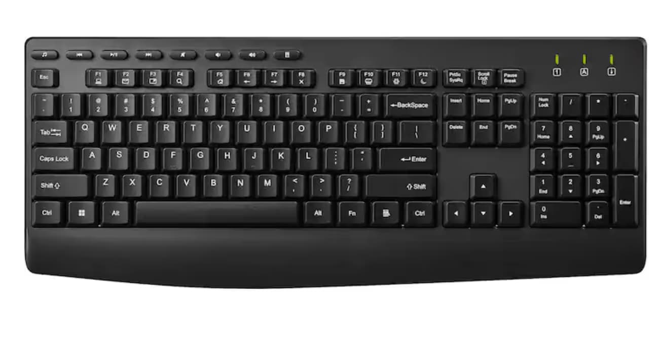 Best Buy essentials Full-size Wireless Membrane Switch Keyboard - Black main image