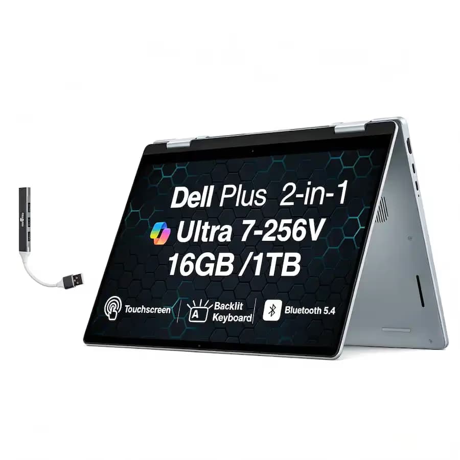 Dell 16 Plus 2-in-1 Laptop - Ice Blue main image