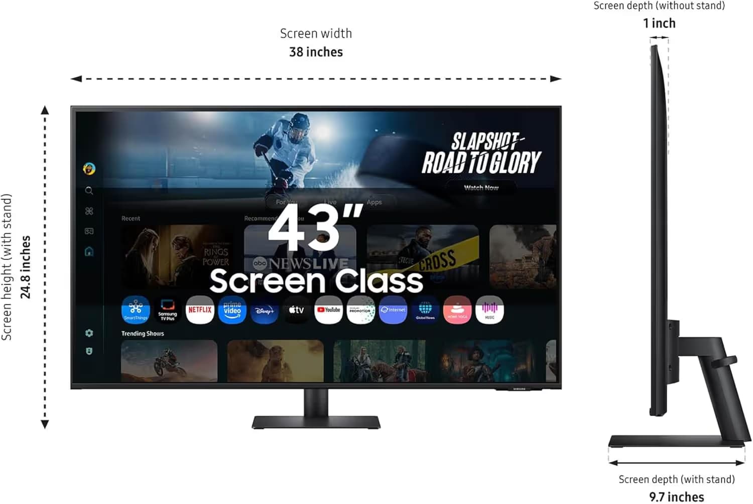 Samsung M7 M70F 43-inch 4K UHD Smart AI Monitor (LS43FM702UNXZA) image