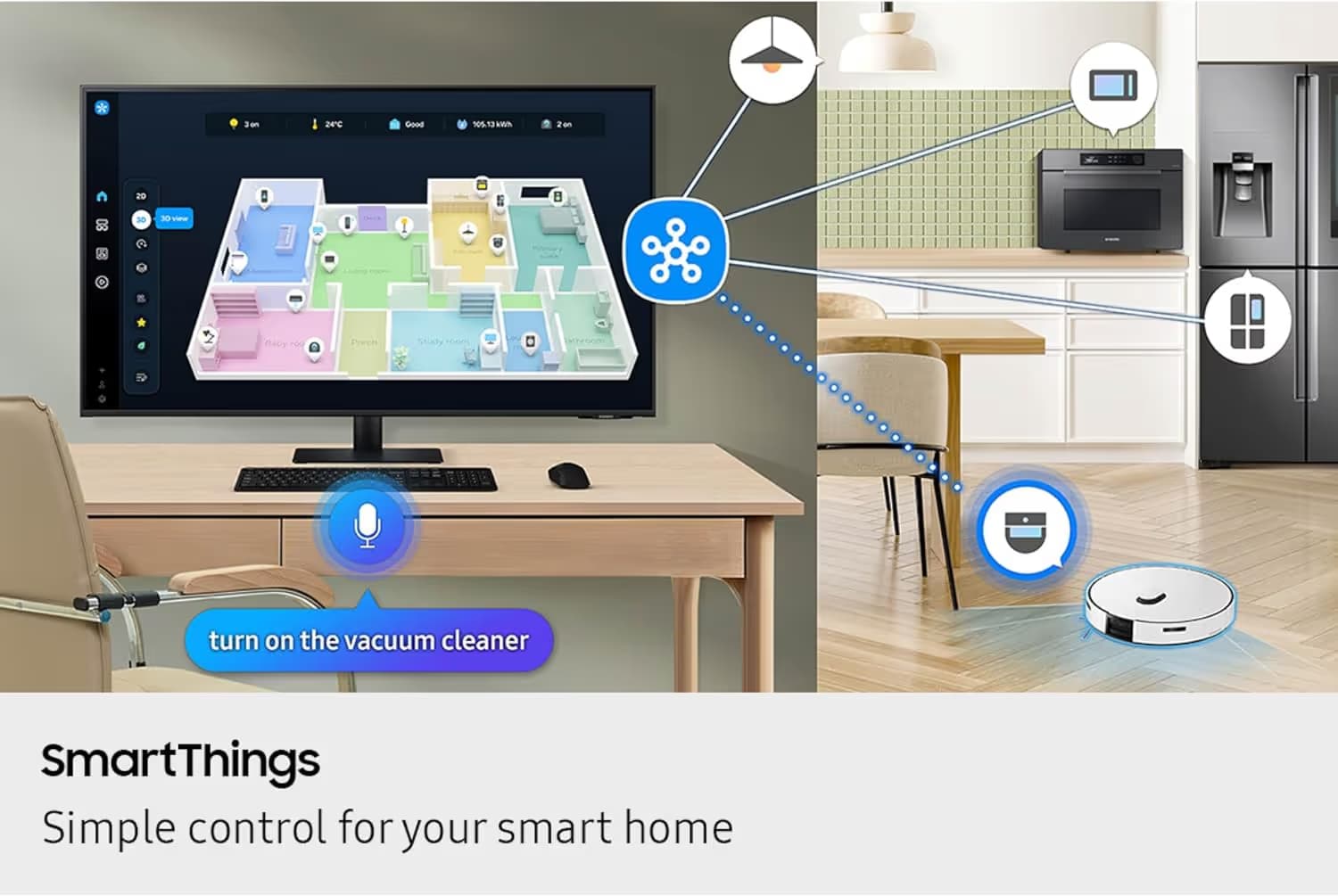 Samsung M7 M70F 43-inch 4K UHD Smart AI Monitor (LS43FM702UNXZA) image