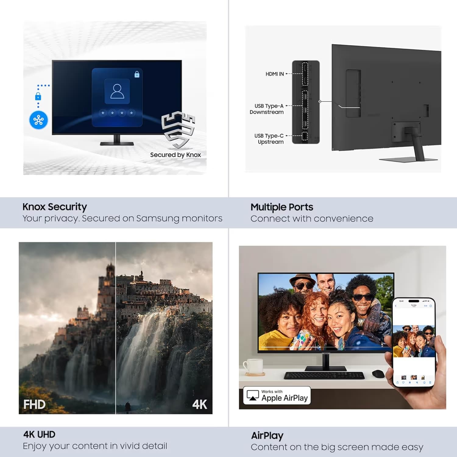 Samsung M7 M70F 43-inch 4K UHD Smart AI Monitor (LS43FM702UNXZA) image