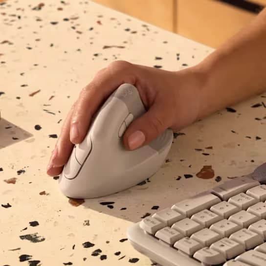 Logitech Lift Left Vertical Ergonomic Mouse - Sand image