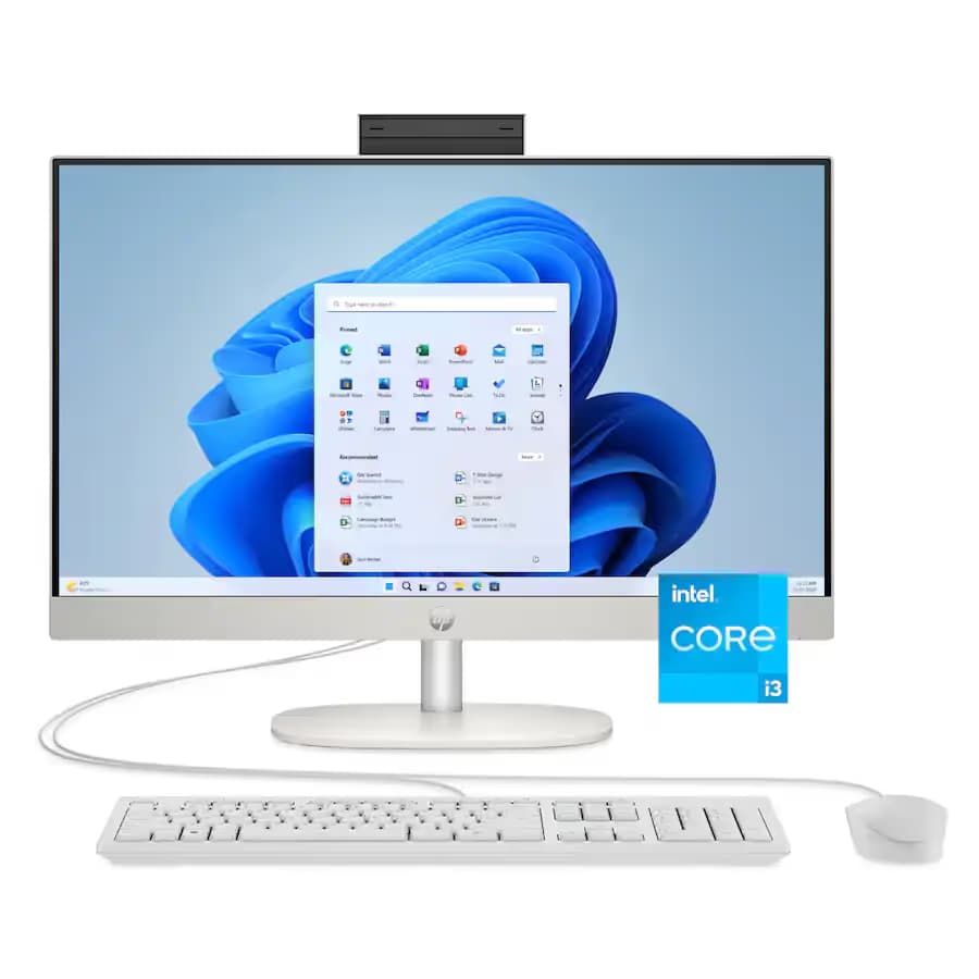 HP 23.8-inch Full HD Touch-Screen All-in-One Desktop 24-cr0014 - i3-N300 - 8GB/512GB - Shell White main image