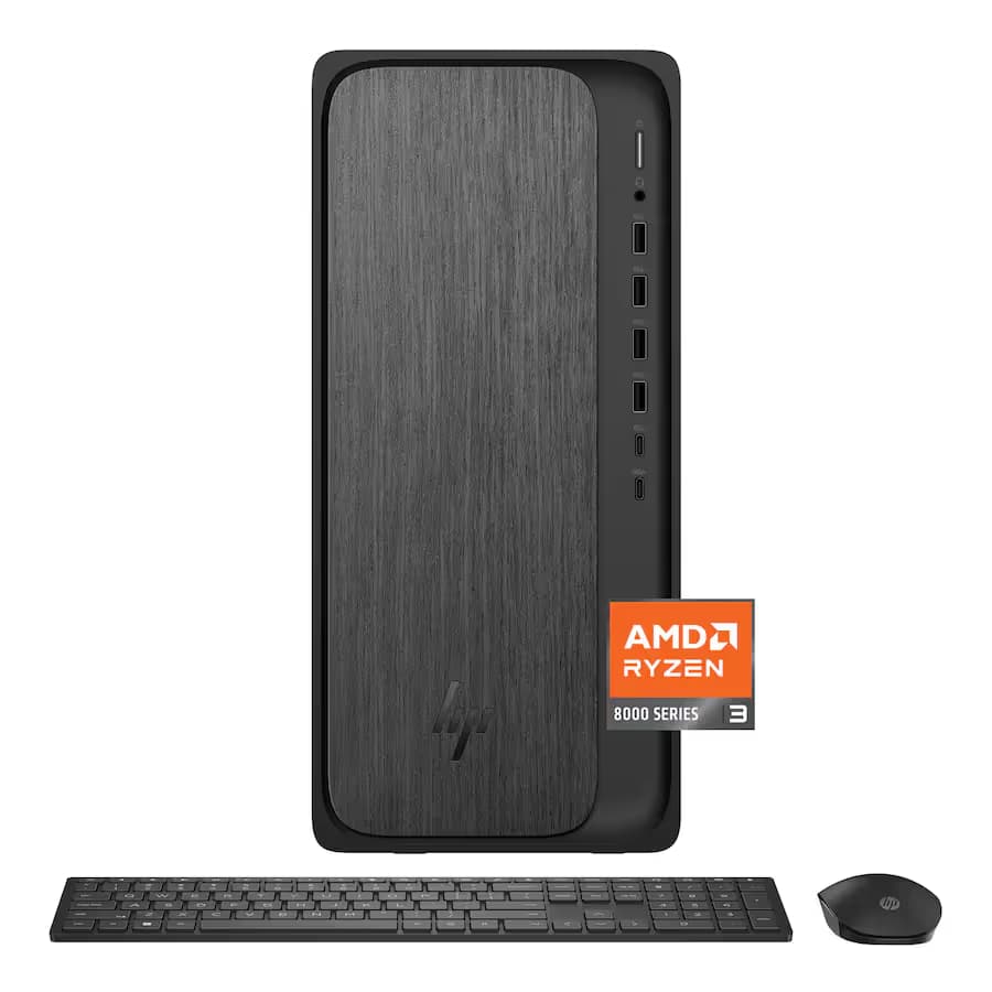 HP OmniDesk Desktop M02-0214, Gray Wood main image