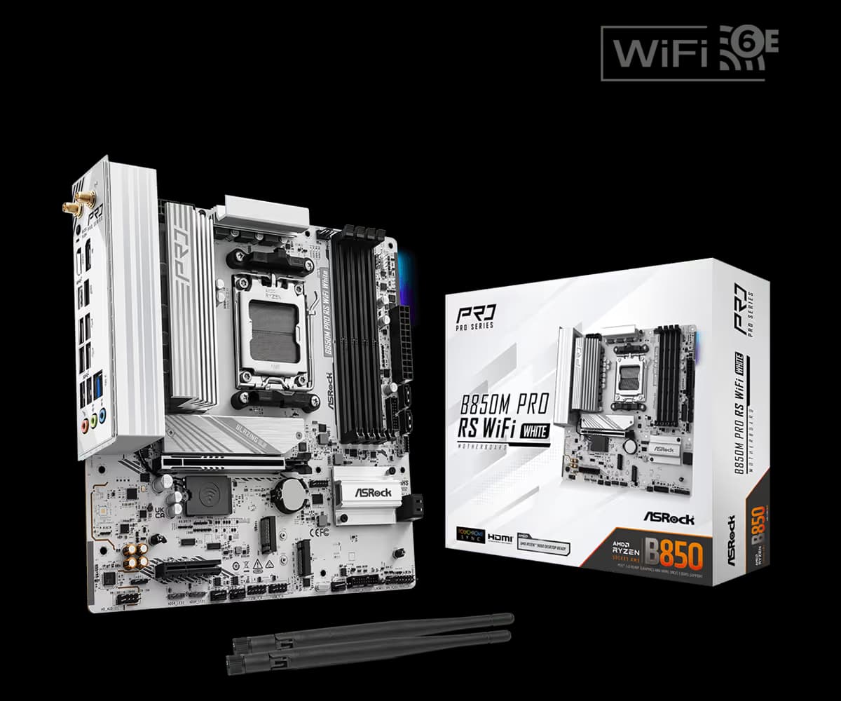 AsRock B850M Pro RS WiFi White image