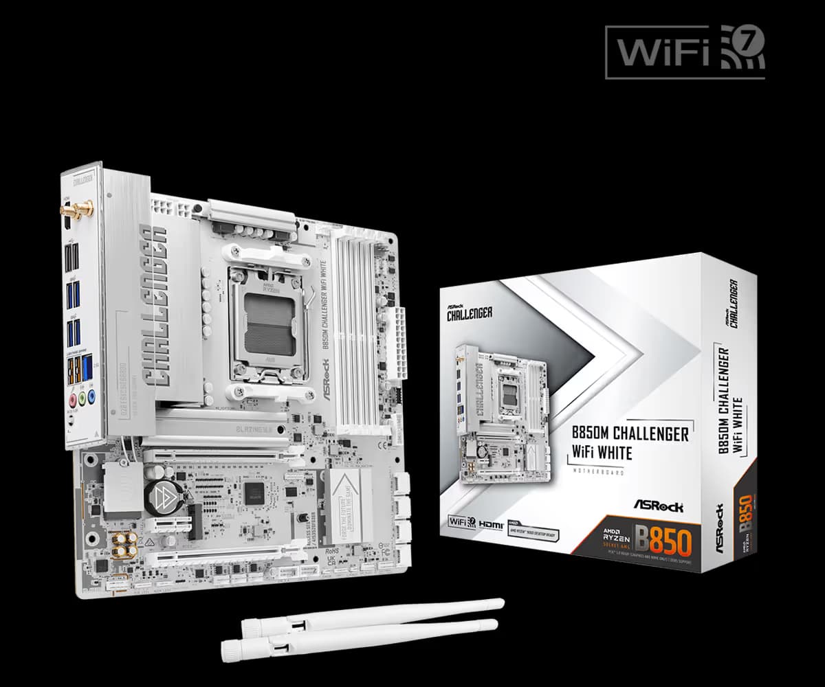 AsRock B850M Challenger WiFi White image