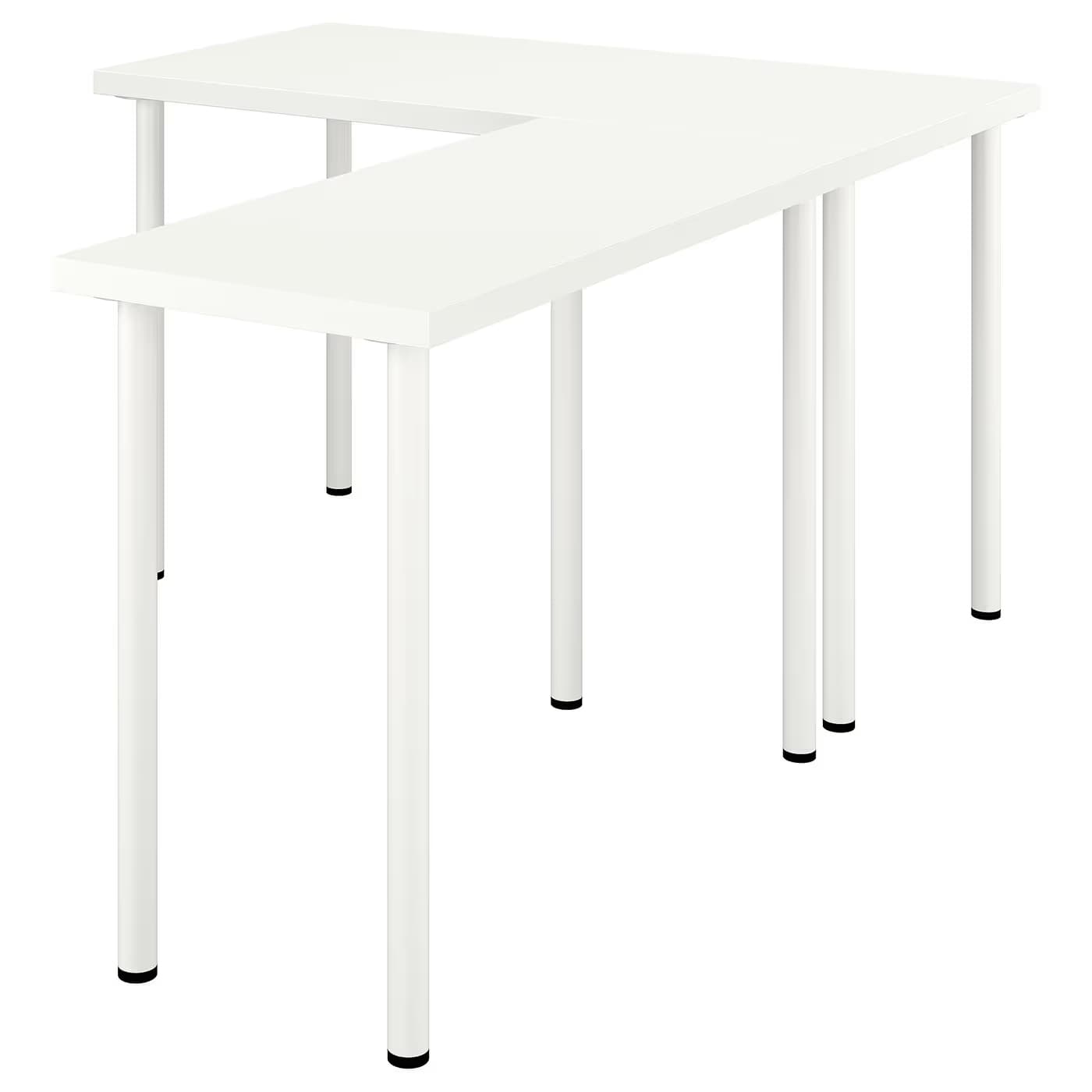 IKEA LAGKAPTEN / LINNMON L-shaped desk 47 1/4x63 " image