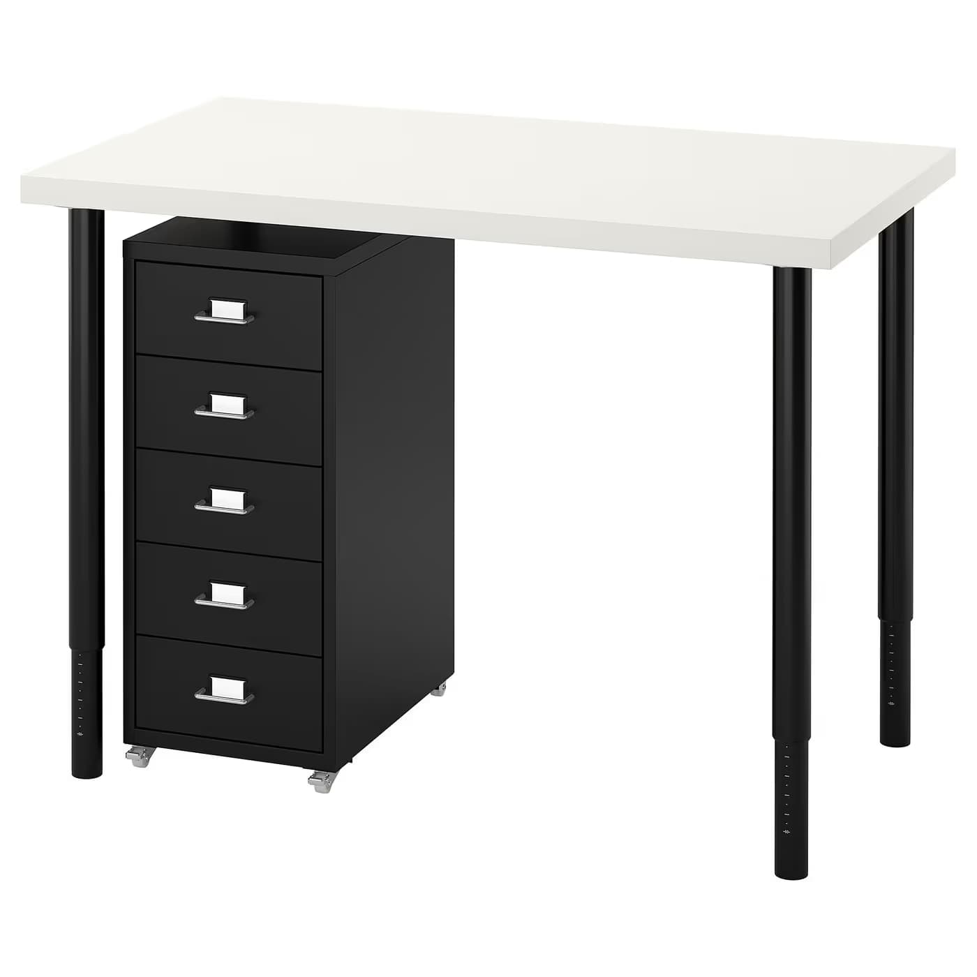 IKEA LINNMON/OLOV / HELMER Desk and storage combination image