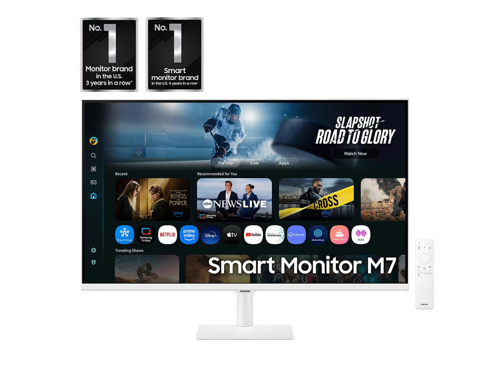 Samsung M7 M70F 32" 4K UHD Smart AI Monitor in White image
