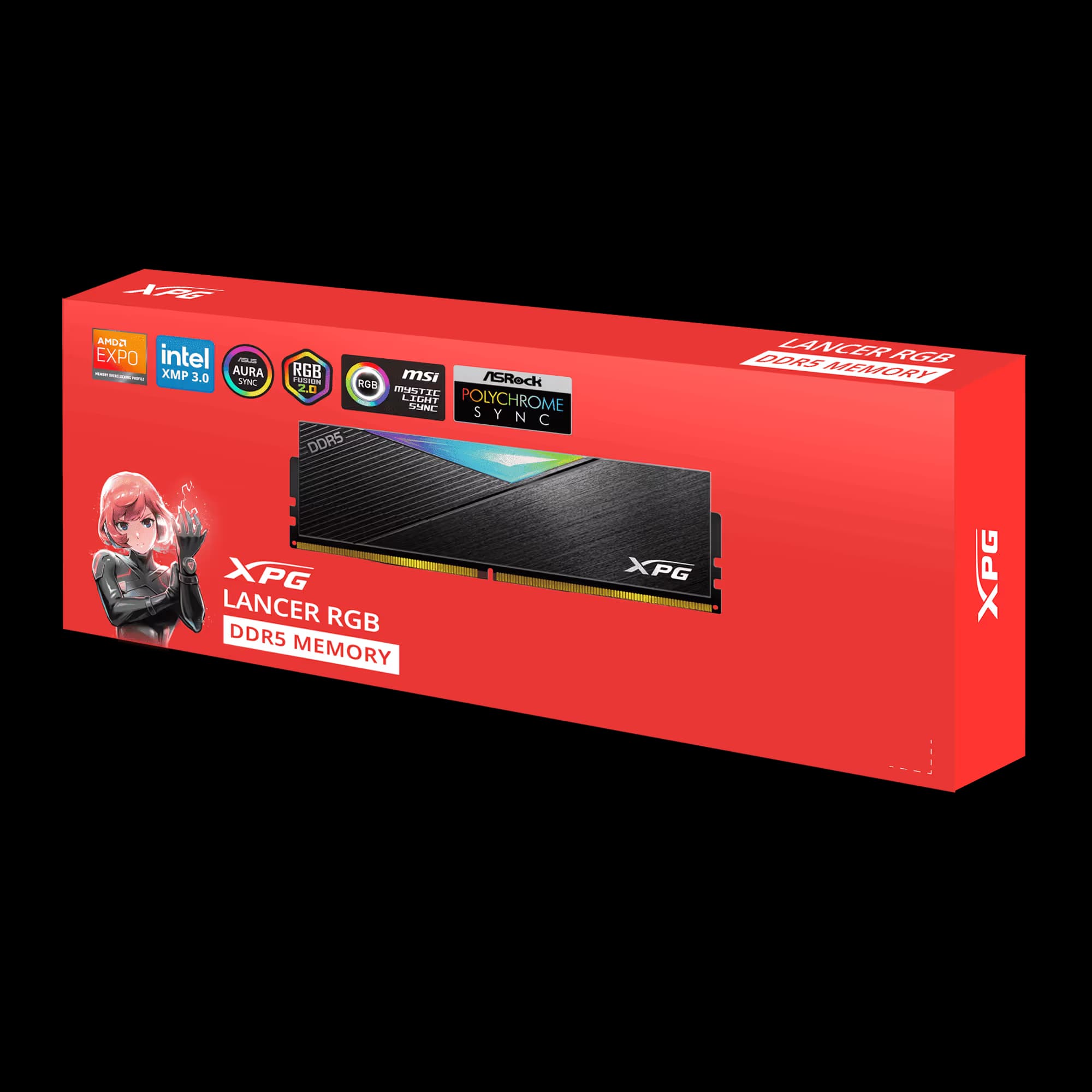 ADATA XPG LANCER RGB DDR5-6000 32GB (2x16GB) CL30 Black image
