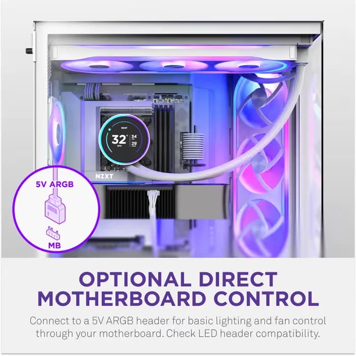 NZXT F420U 420mm Ultra RGB Fan White image