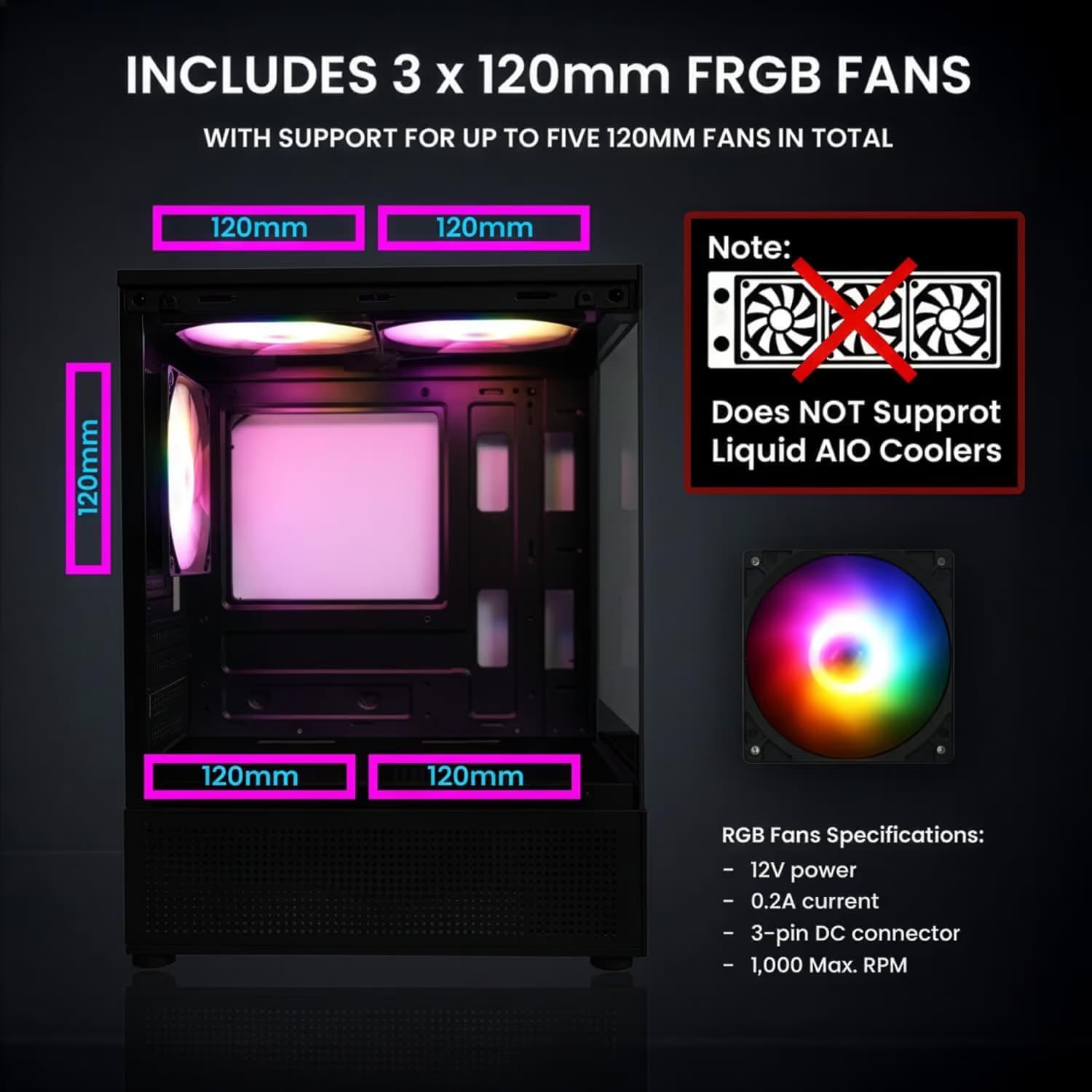Zalman CUBIX-G Micro-ATX PC Case Black image