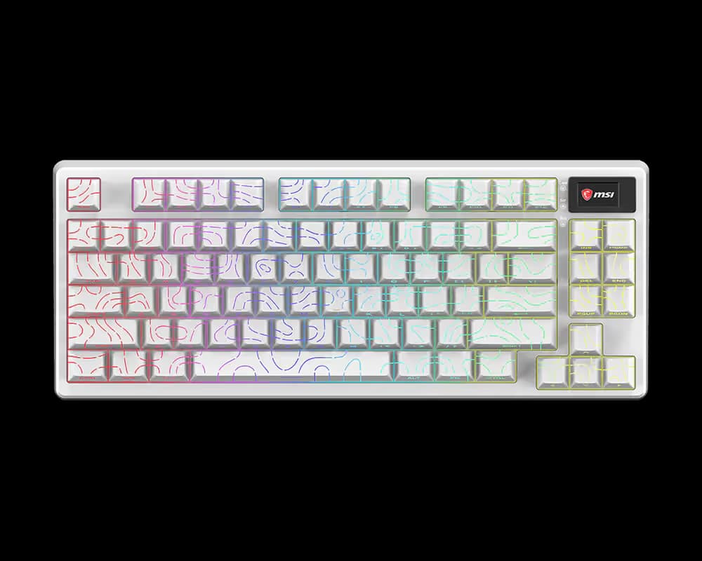 MSI FORGE GK600 TKL TOPO White Wireless Gaming Keyboard main image