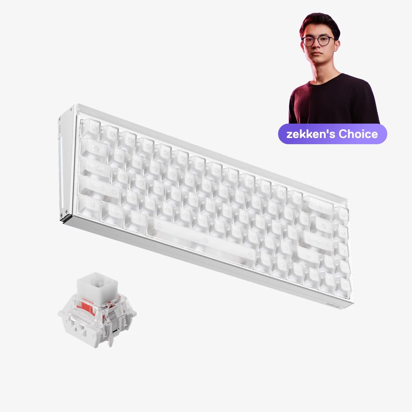 MelGeek MADE68 Ultra V2 Frost White-Flip King main image