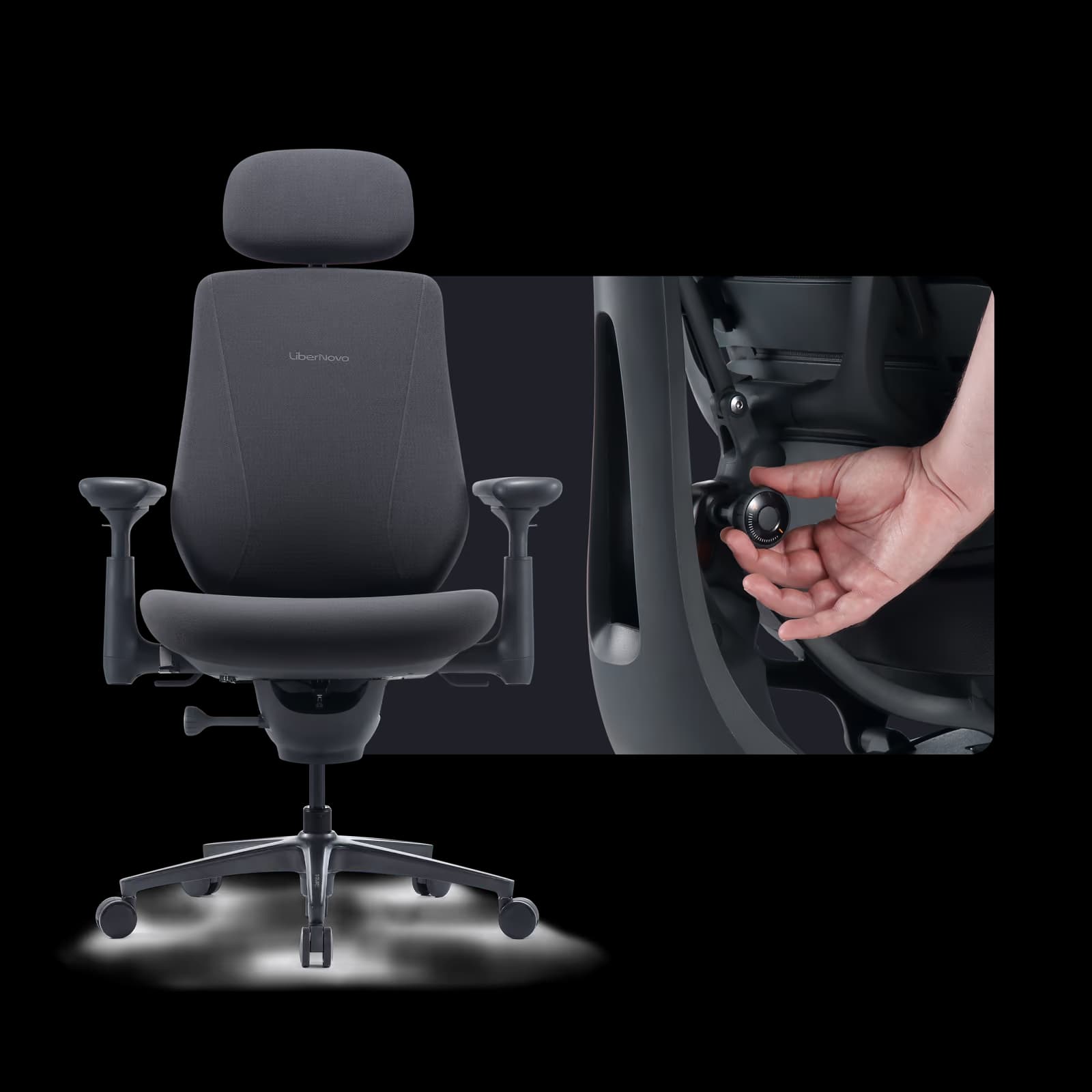 LiberNovo Maxis Manual Graphite Ergonomic Chair image