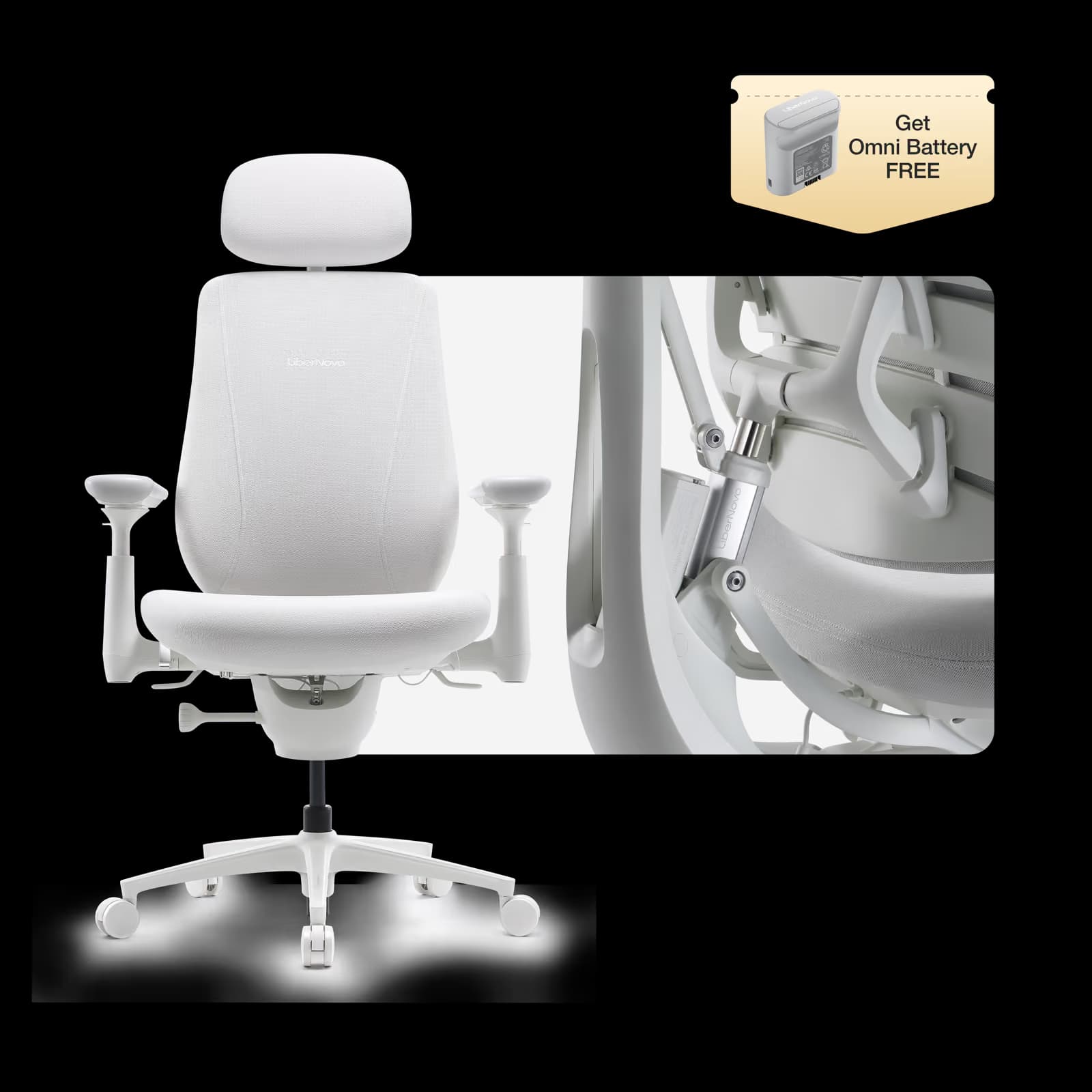 LiberNovo Maxis Electric Glacier Ergonomic Chair image
