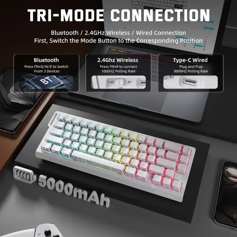 Attack Shark X68 PRO HE White image