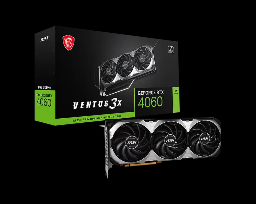 MSI GeForce RTX™ 4060 VENTUS 3X 8G Black/Silver main image