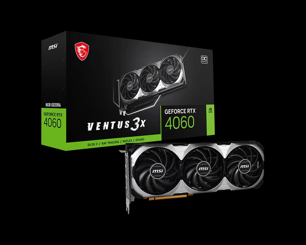 MSI GeForce RTX™ 4060 VENTUS 3X OC 8G Black/Silver image