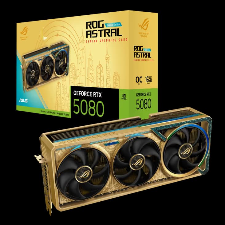 ASUS ROG Astral GeForce RTX 5080 16GB GDDR7 Dhahab Core OC Edition main image