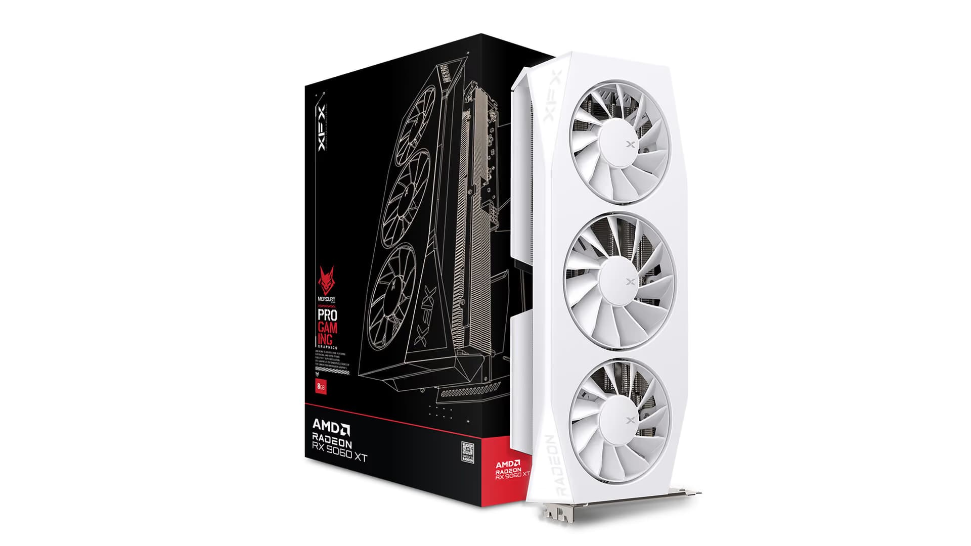 XFX Radeon RX 9060 XT Mercury OC 16GB GDDR6 White Edition image