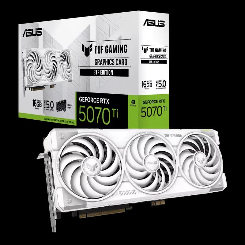 ASUS TUF Gaming GeForce RTX™ 5070 Ti 16GB GDDR7 BTF White Edition image