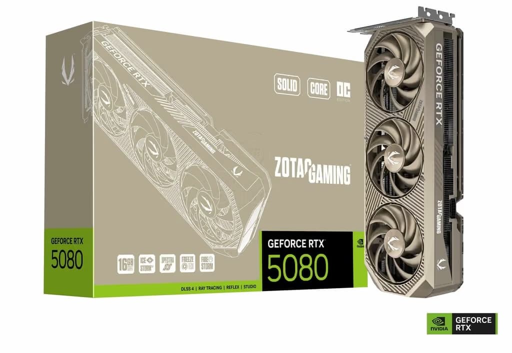 ZOTAC GAMING GeForce RTX 5080 SOLID CORE OC 20th Anniversary Edition image