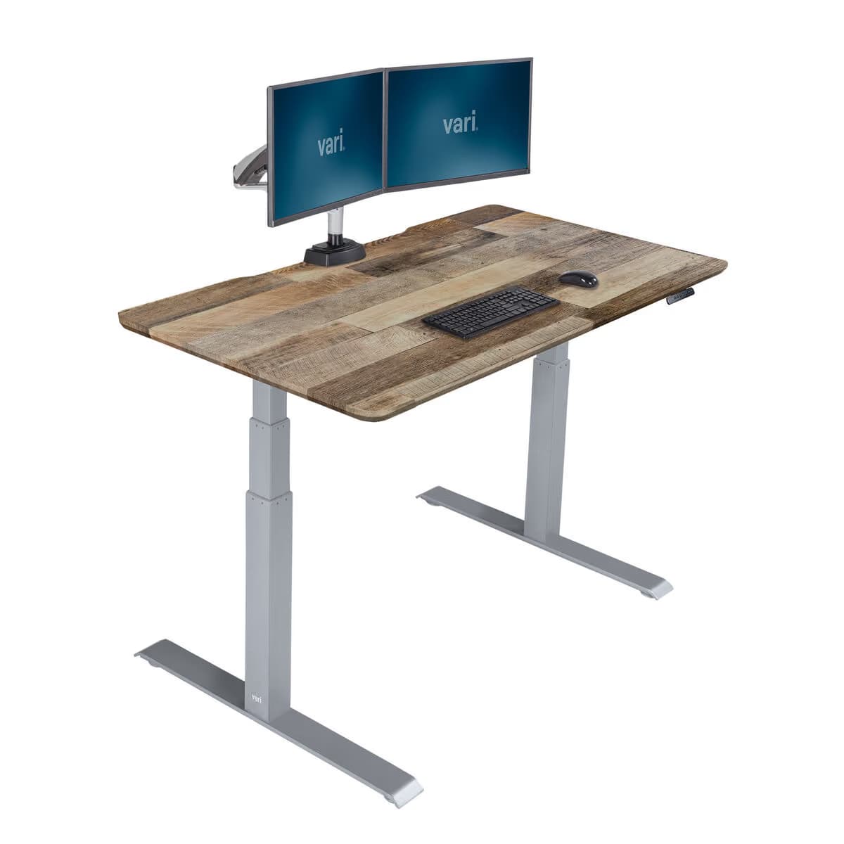 Vari Electric Standing Desk 72x30 Reclaimed Wood/Silver image