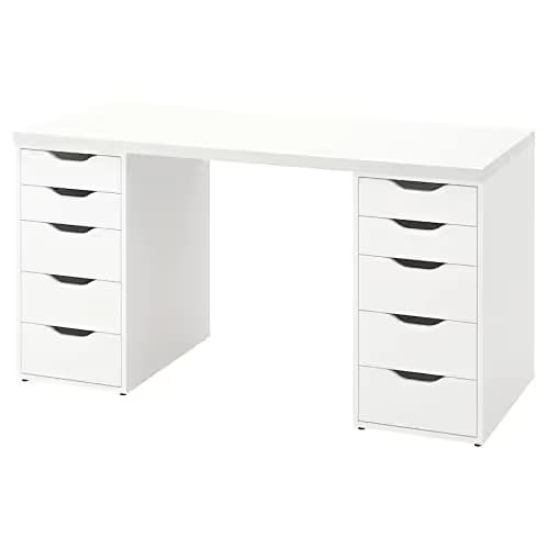 IKEA LAGKAPTEN / 2 ALEX, 55 1/8x23 5/8 " White image