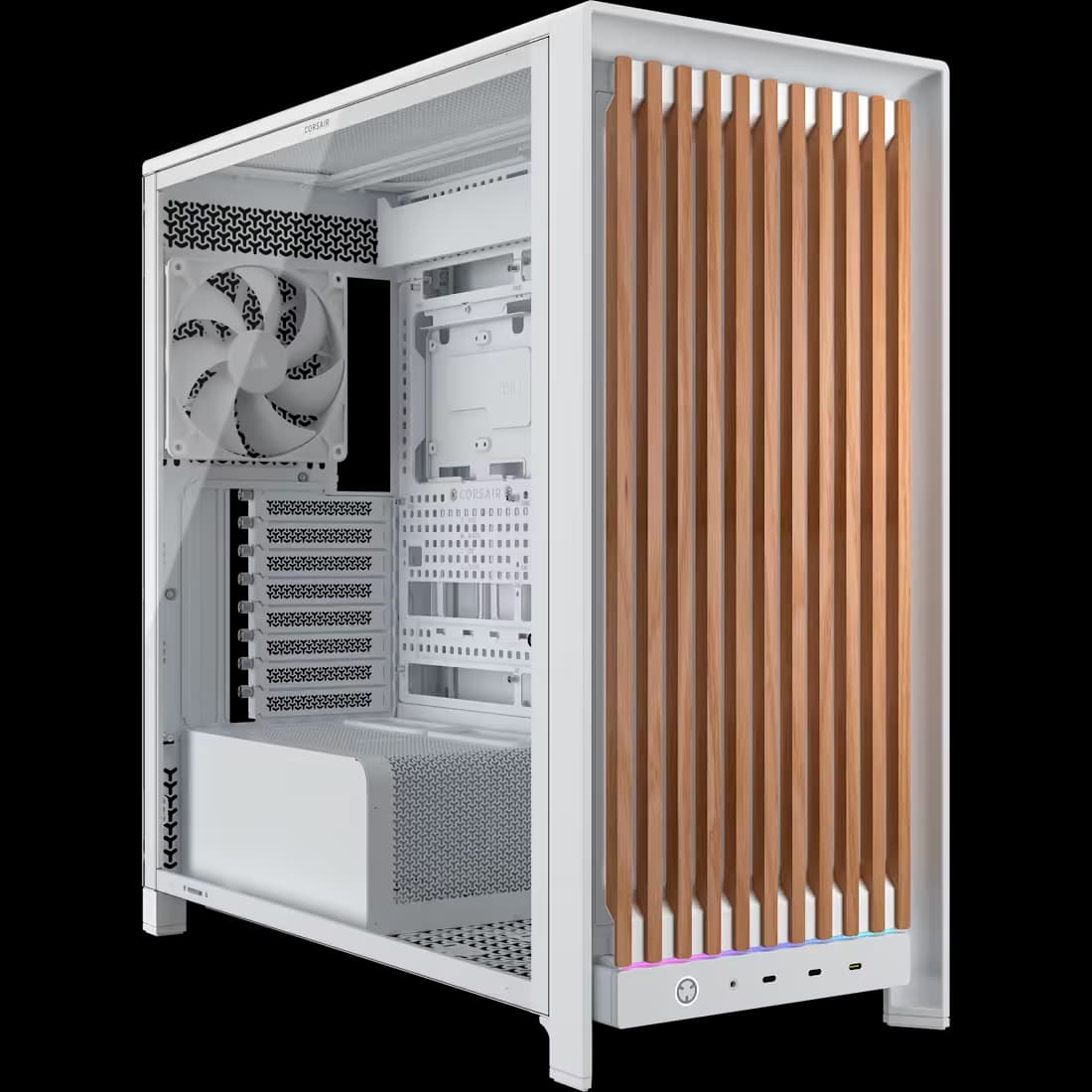 Corsair FRAME 5000D WOOD RS Modular Mid-Tower PC Case - White/Oak main image