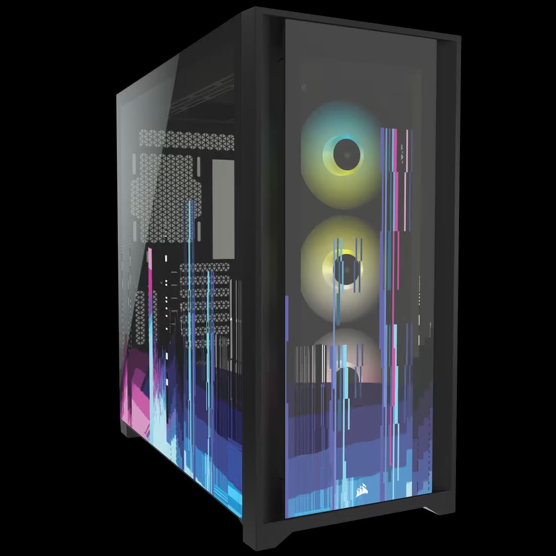 Corsair iCUE 5000X RGB SIGNATURE SERIES Mid-Tower Smart Case — Glitch image
