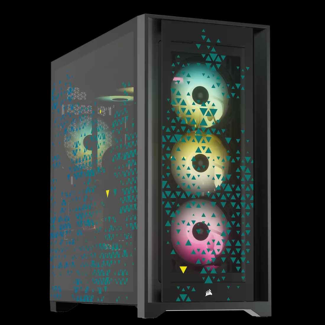 Corsair iCUE 5000X RGB SIGNATURE SERIES Mid-Tower Smart Case — Triptych image