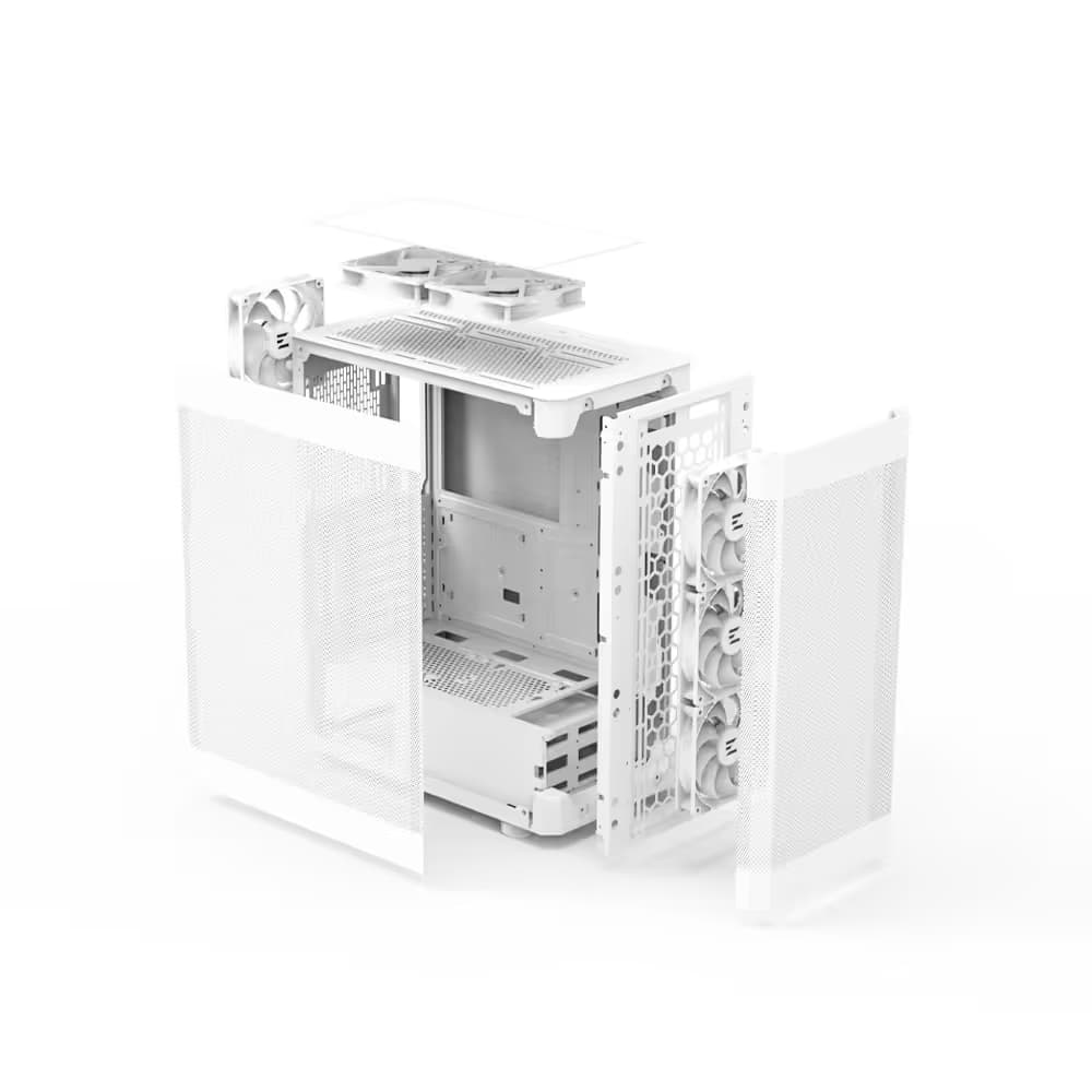 Zalman i4 ATX Mid Tower White Mesh Side Panel, USB 3.2 Gen 1 & USB 2.0 Front Panel image