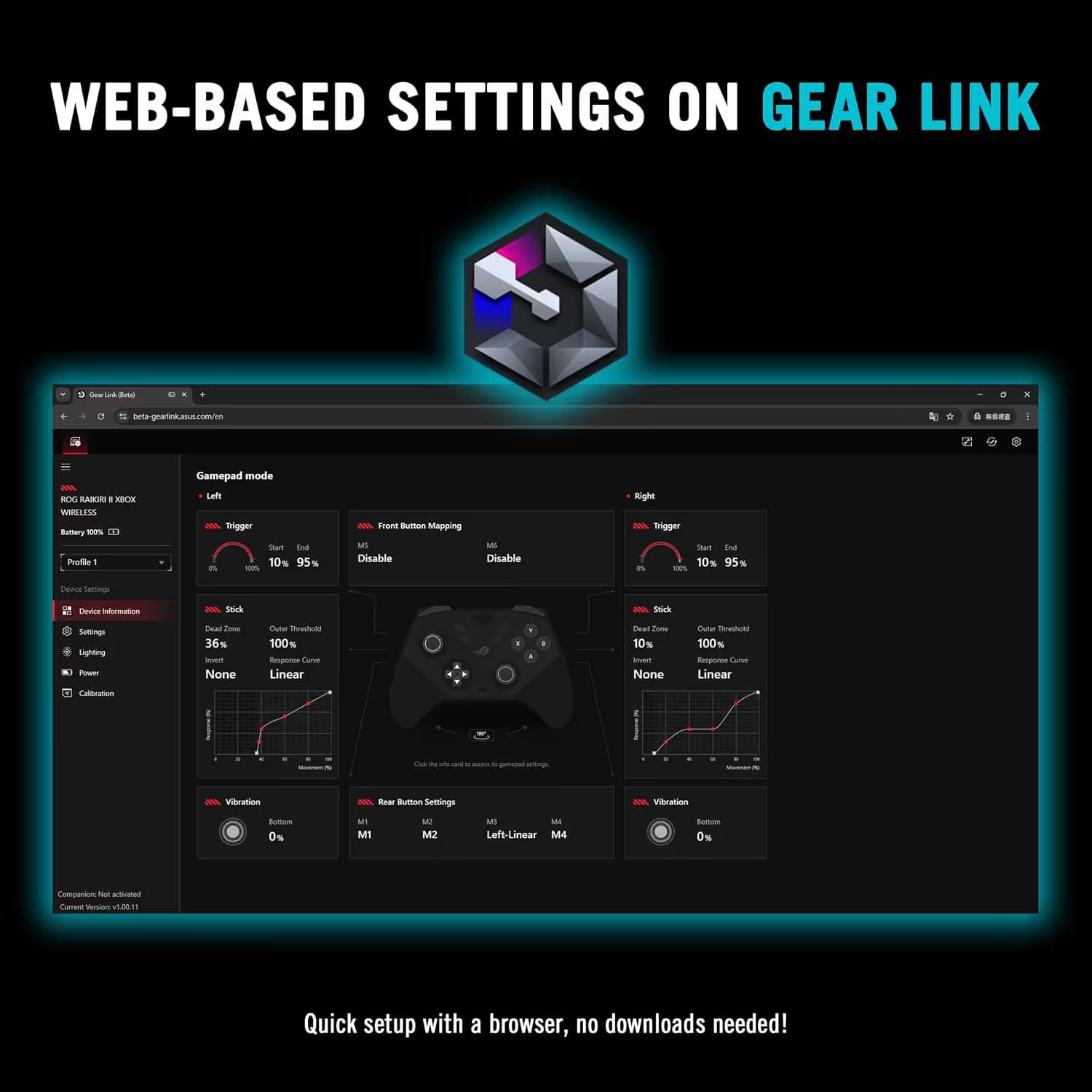 ASUS ROG Raikiri II Xbox Wireless Controller image