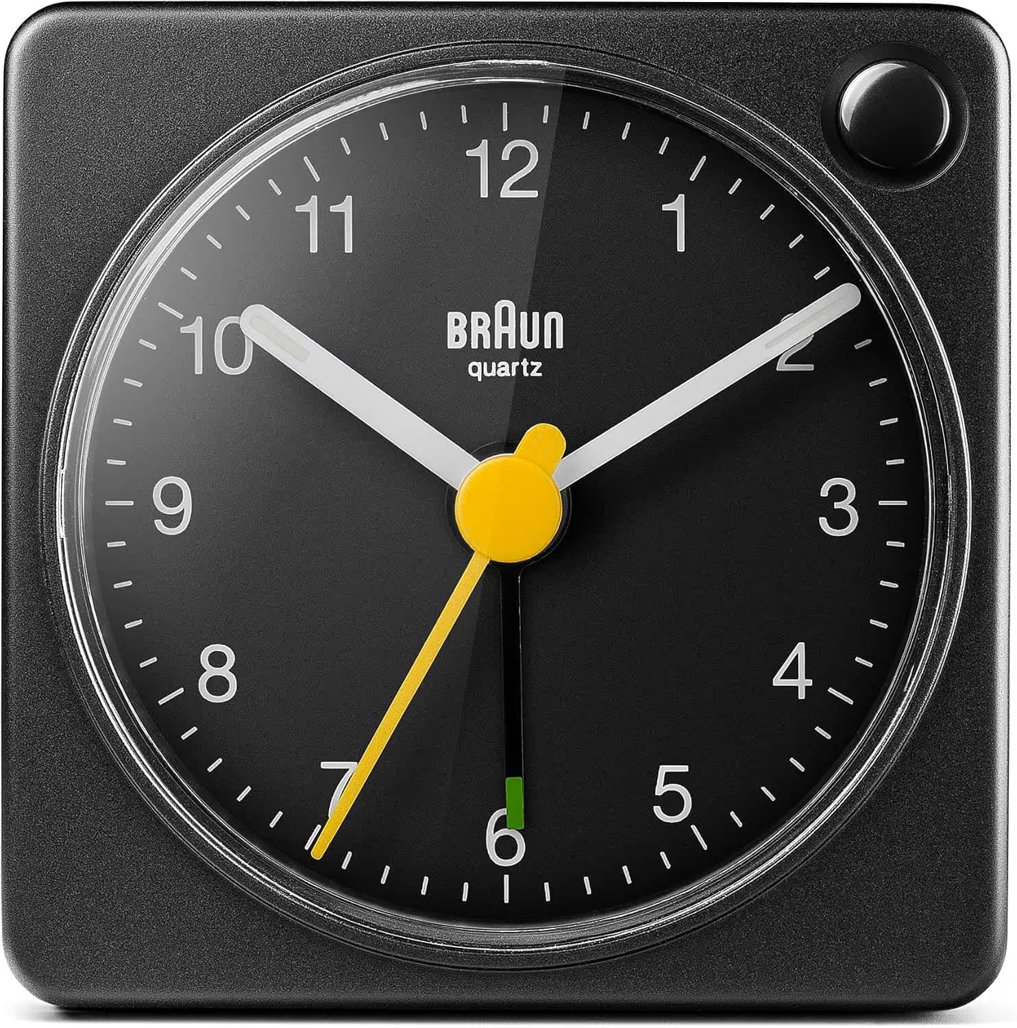Braun BC02XB Classic Analogue Travel Alarm Clock — Black main image