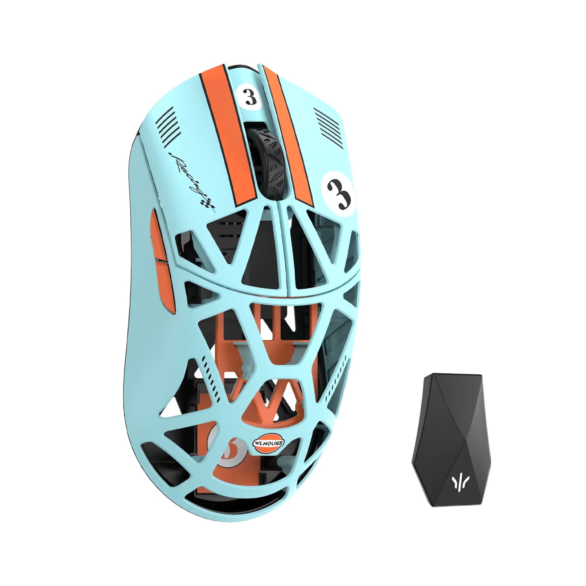 WLMOUSE Beast X MAX Solid Sides Blue/Orange OMRON Opticals image