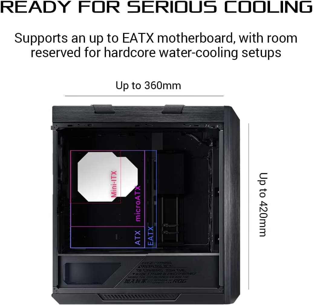 Asus ROG Strix Helios ATX Full Tower Black Tempered Glass Side Panel image
