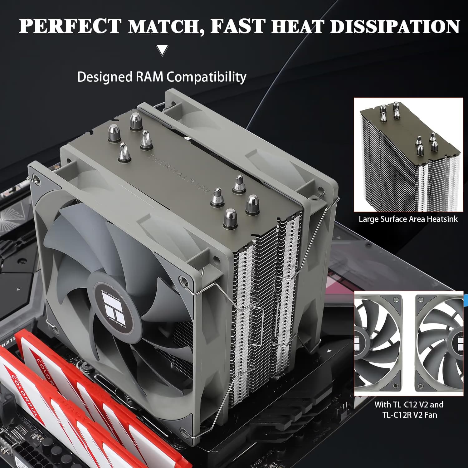 Thermalright Assassin Spirit V2 Plus Air 154mm Gray image