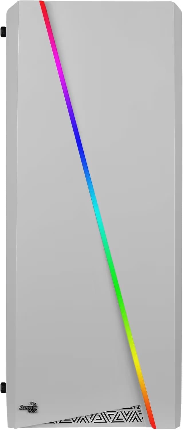 AeroCool Cylon RGB Front with Built in Card Reader and Side Window Panel Mid Tower White image