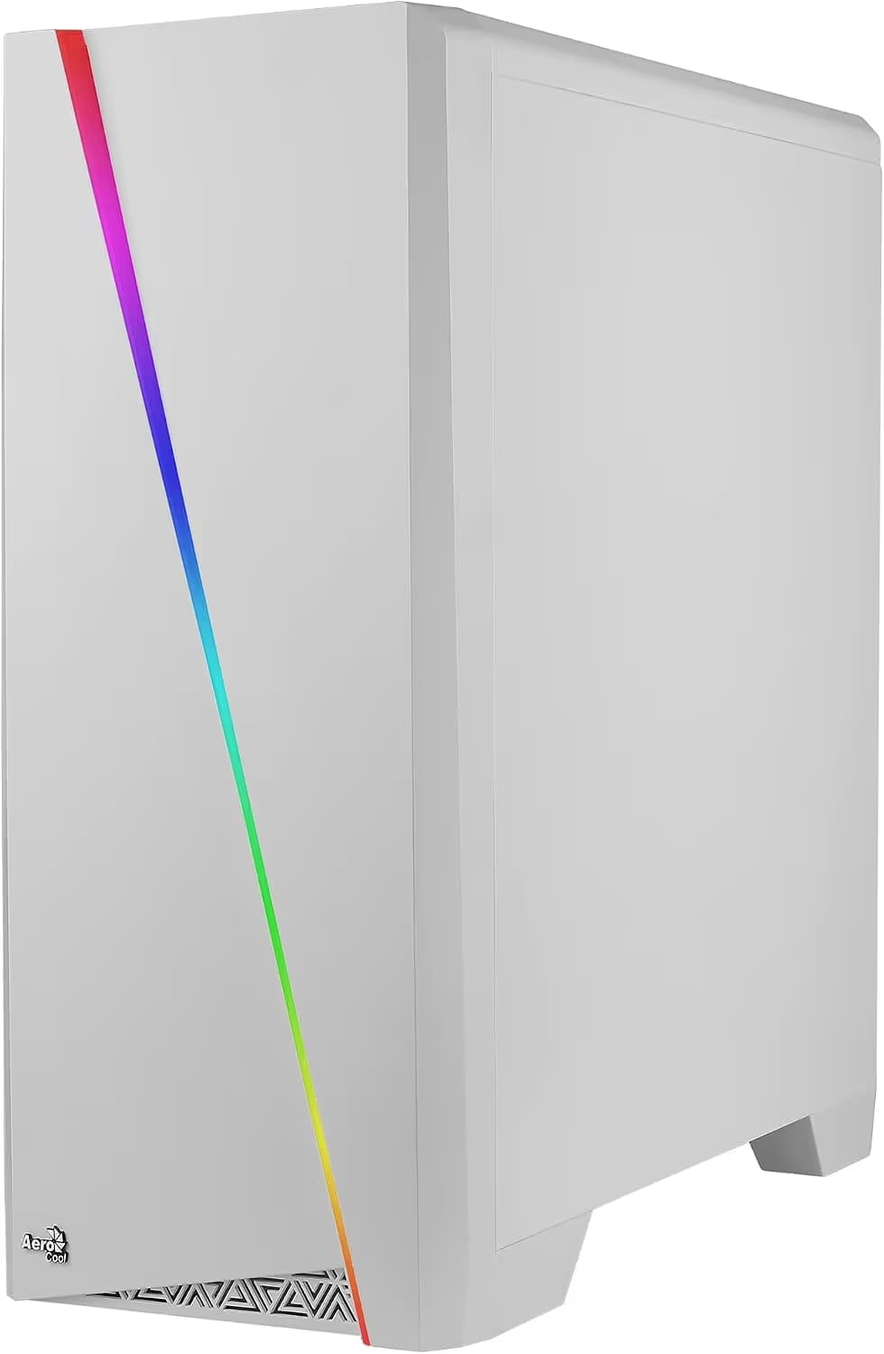 AeroCool Cylon RGB Front with Built in Card Reader and Side Window Panel Mid Tower White image