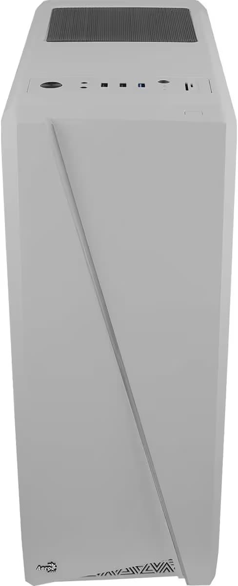 AeroCool Cylon RGB Front with Built in Card Reader and Side Window Panel Mid Tower White image